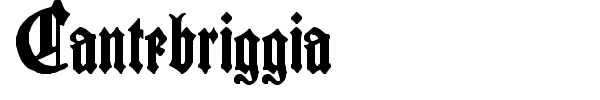Cantebriggia font