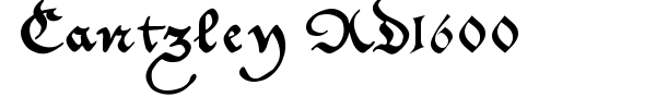 Cantzley AD1600 font