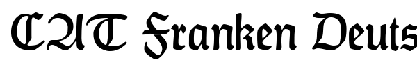 CAT Franken Deutsch font