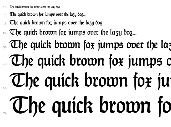 CAT Franken Deutsch font waterfall