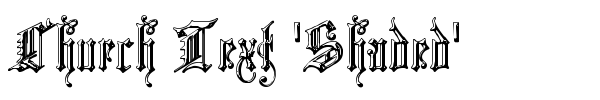 Church Text 'Shaded' font