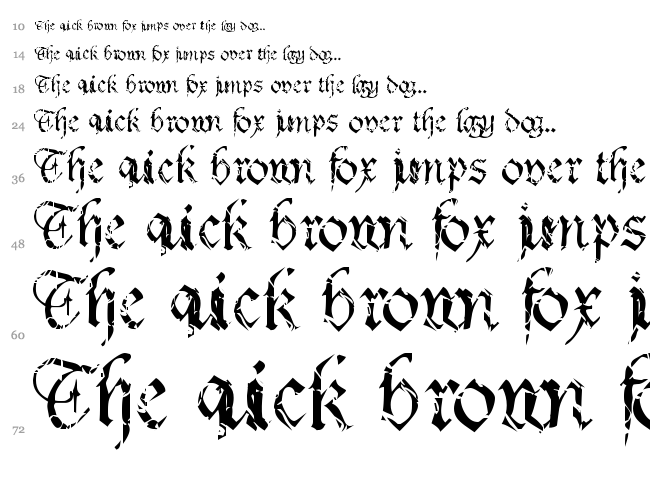 Crumble font waterfall