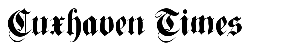 Cuxhaven Times font