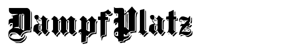 DampfPlatz font