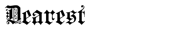 Dearest font