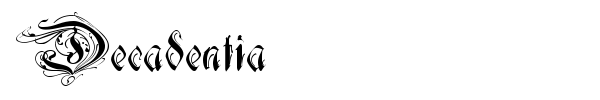 Decadentia font