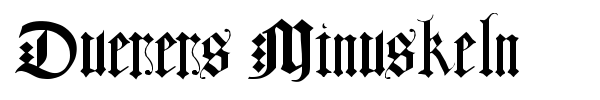 Duerers Minuskeln font