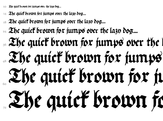 Ehmcke Federfraktur font waterfall