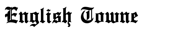English Towne font