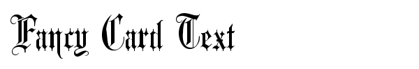 Fancy Card Text font