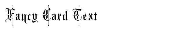 Fancy Card Text font