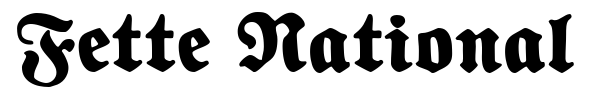 Fette National Fraktur font