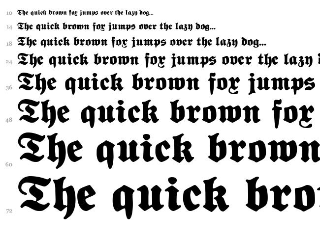 Fette National Fraktur font waterfall