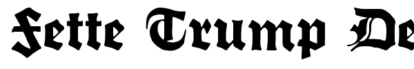 Fette Trump Deutsch font