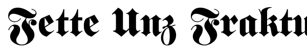 Fette Unz Fraktur font