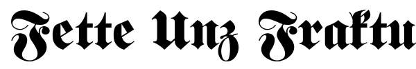 Fette Unz Fraktur font preview