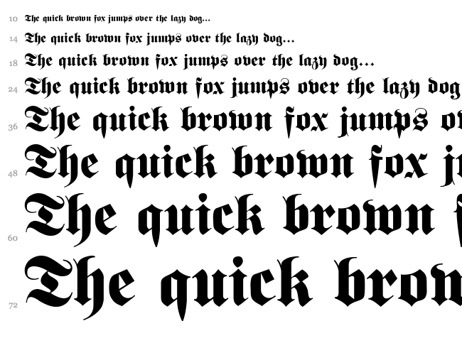 Fette Unz Fraktur font waterfall