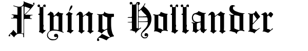 Flying Hollander font