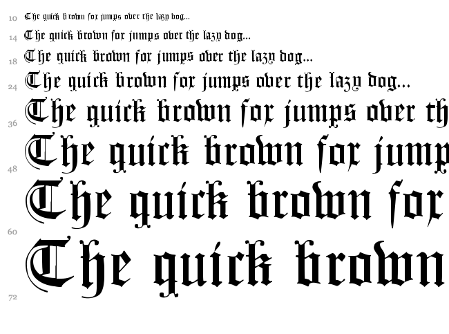 Flying Hollander font waterfall