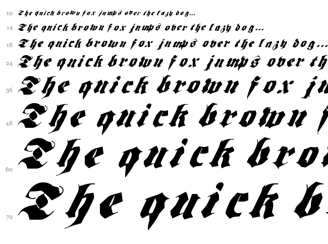 Frakt font waterfall