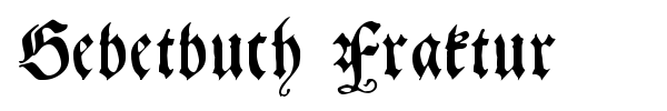 Gebetbuch Fraktur font