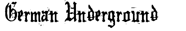 German Underground font