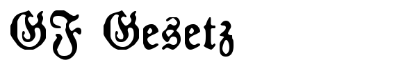 GF Gesetz font