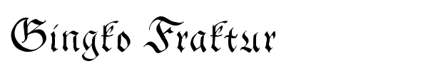 Gingko Fraktur font
