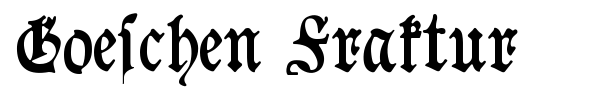 Goeschen Fraktur font