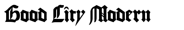 Good City Modern font