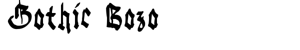 Gothic Bozo font