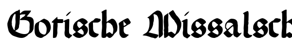 Gotische Missalschrift font
