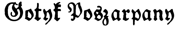 Gotyk Poszarpany font