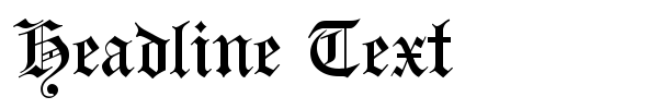 Headline Text font