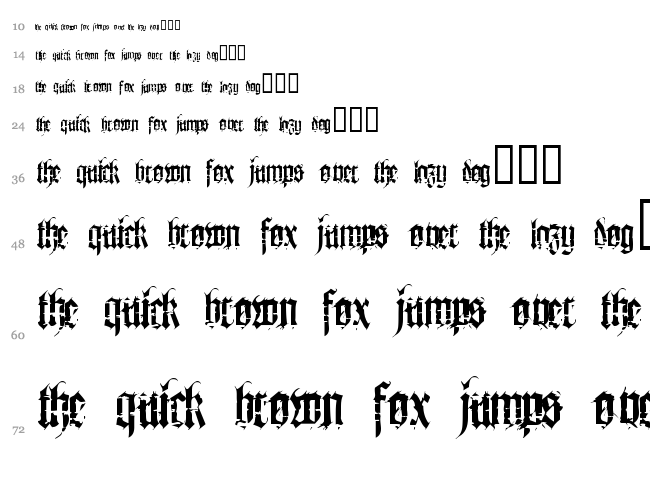 Heresy font waterfall