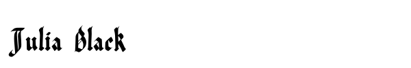 Julia Black font