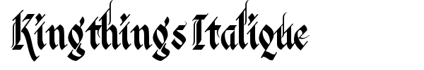 Kingthings Italique font