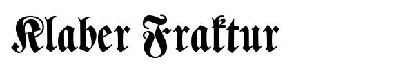 Klaber Fraktur font
