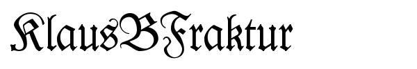 KlausBFraktur font
