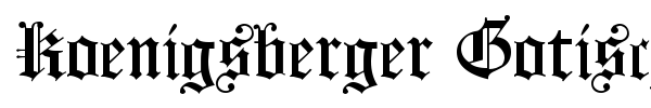 Koenigsberger Gotisch font