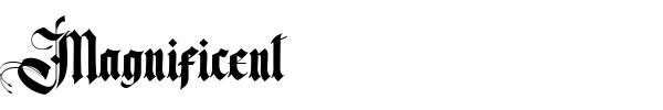 Magnificent font