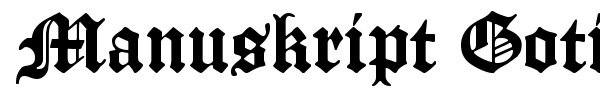 Manuskript Gotisch font