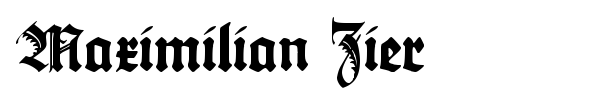 Maximilian Zier font