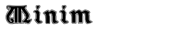 Minim font