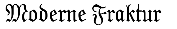 Moderne Fraktur font