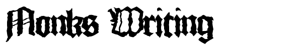 Monks Writing font