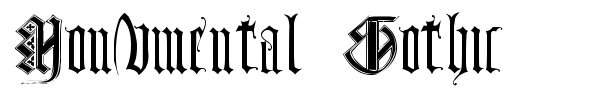 Monumental Gothic font