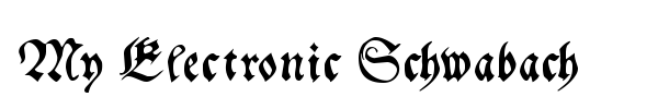 My Electronic Schwabach font