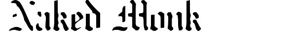 Naked Monk font