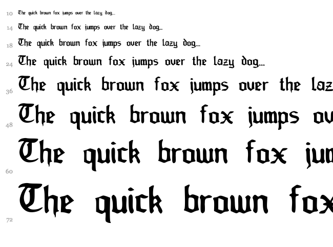 Old Englished Boots font waterfall